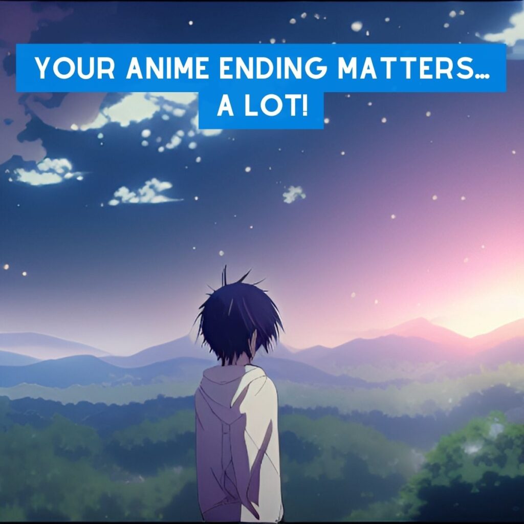 illustration of an anime ending