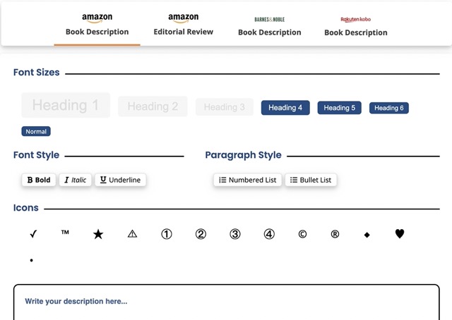 kindlepreneur book description generator