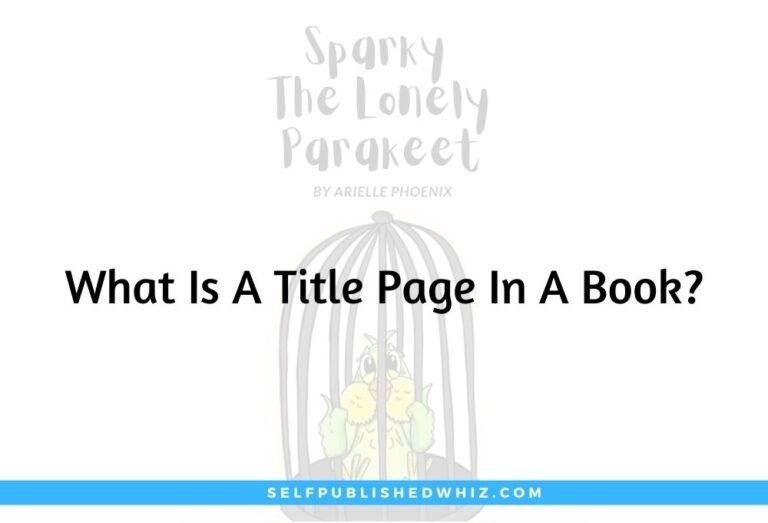 What Is A Title Page In A Book?