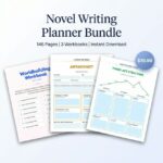 Novel Writing Planner Bundle — Worldbuilding, Characters & Plot